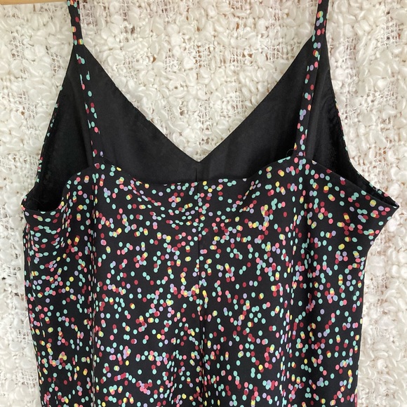 90’s Smart Set rainbow polka dot maxi slip dress - Picture 5 of 5